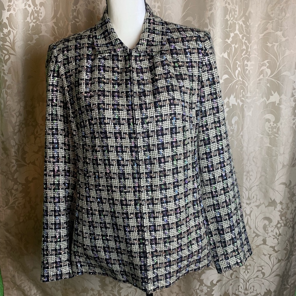 SAG HARBOR Dress Jacket / Blazer Sz14 Zipper Front